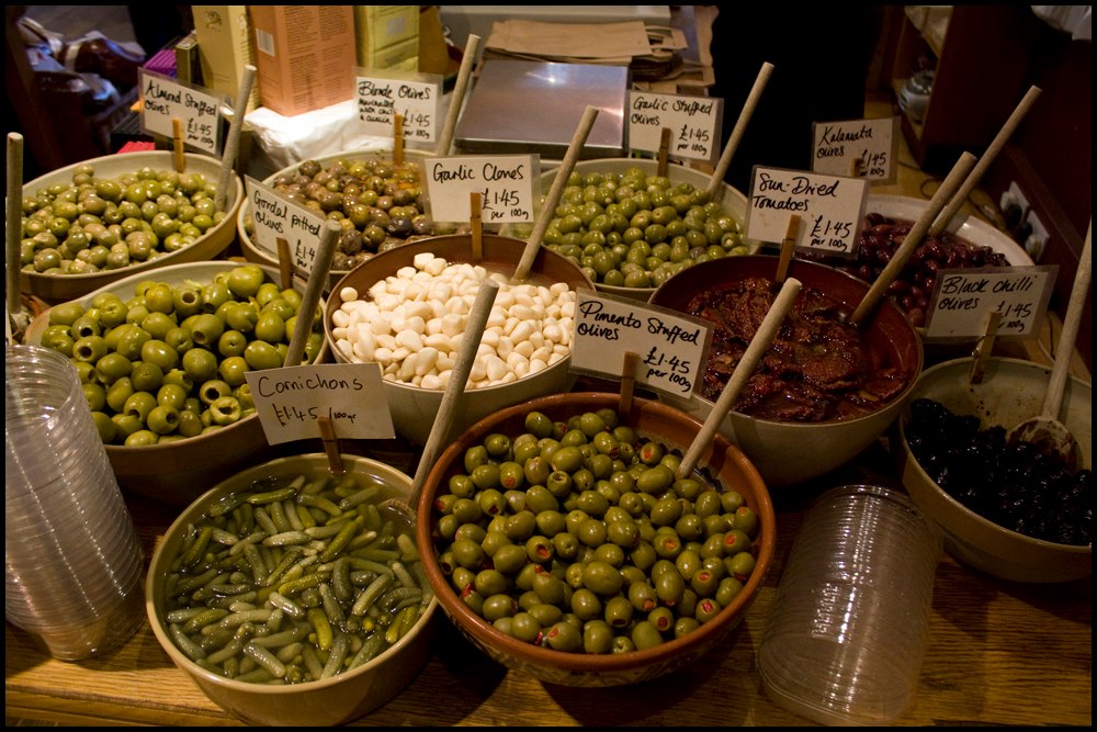 Olives in Amaretto Deli, Norwich