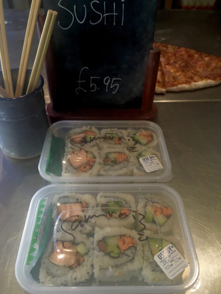 takeaway sushi lunch box