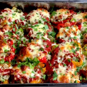 Risotto Stuffed Peppers, Amaretto Deli's take-away hot food