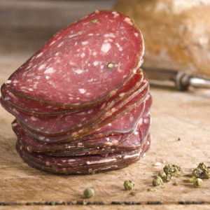 Wild venison salami